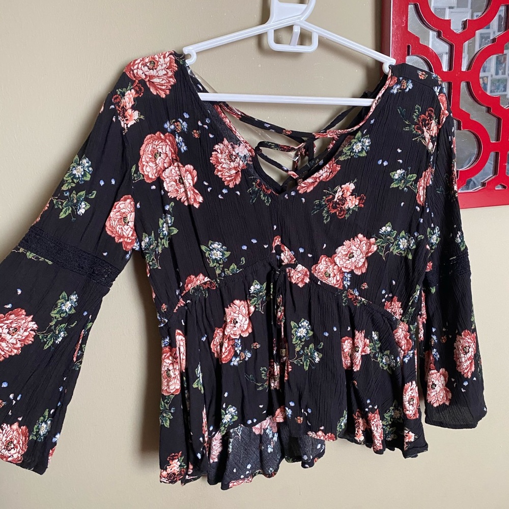 Rose Patterned Top